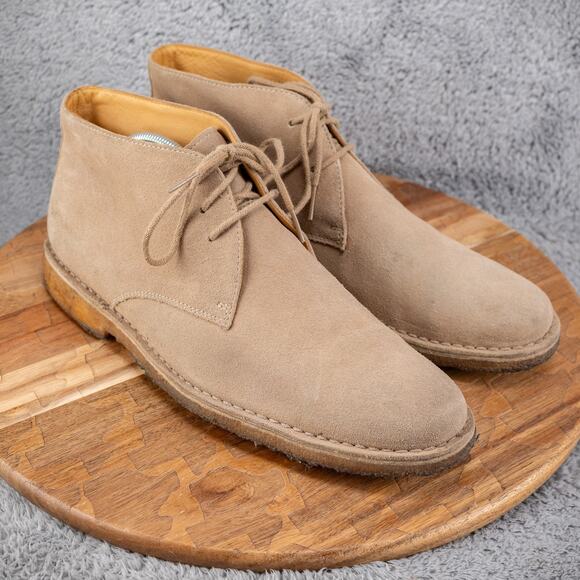 Size 10 D -Sebago Light Brown Suede Chukka Ankle Boots Gum Sole - Picture 1 of 10